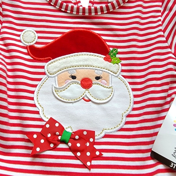 Toddler Girl Christmas Outfit Counting Daisies Dress Set Size 3T - Picture 4 of 11